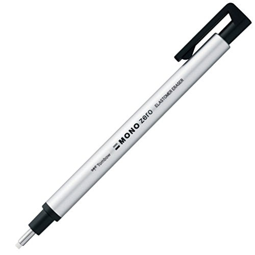 Tombow Porte-Crayon Type Eraser Mono Zero Rond EH-KUR04 Argent