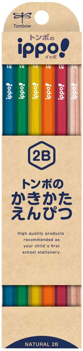 Lápis de desenho Tombow ippo 2B eixo hexagonal natural KB-KNN04-2B