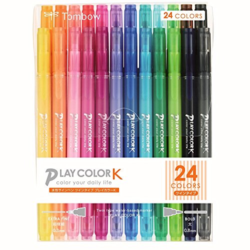 Tombow Pensil Berasaskan Air Warna Main K 24 Warna GCF-012