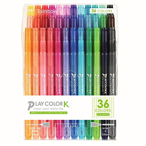 Tombow Pensil Berasaskan Air Warna Main K 36 Warna GCF-013