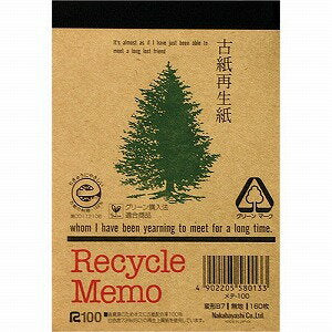 Nakabayashi Kertas Kitar Semula Memo Mete-100 Nakabayashi 4902205580133 (10 set)