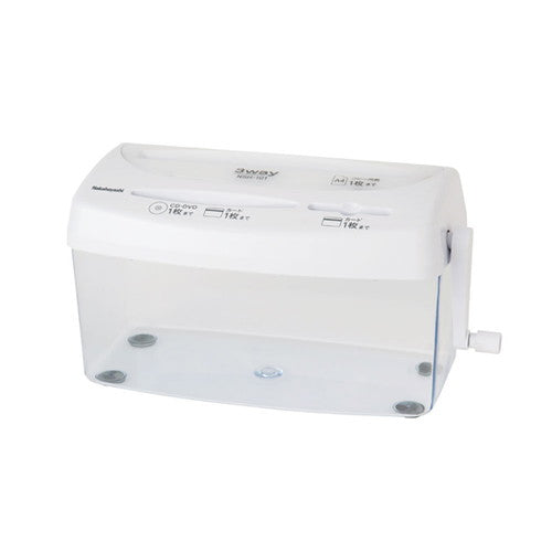 ナカバヤシ ３ウェイハンドシュレッダ１０１／ホワイト NSH-101WH