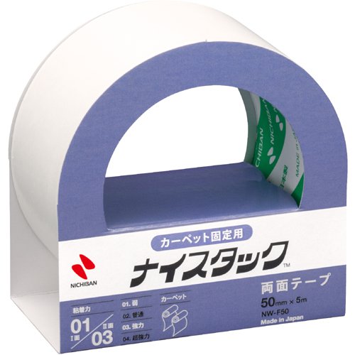 Nichiban Nicetack ruban adhésif double face pour fixation de tapis 50mm NW-F50 Nichiban 4987167046439