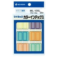 Nichiban farveindeks ML-135L 27mmX34mm 9 stk x 6 farver Nichiban 4987167041144