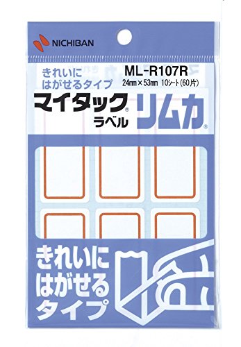 Nichiban MiTac Label Limca 10 vellen (60 stuks) ML-R107R Nichiban 4987167012588
