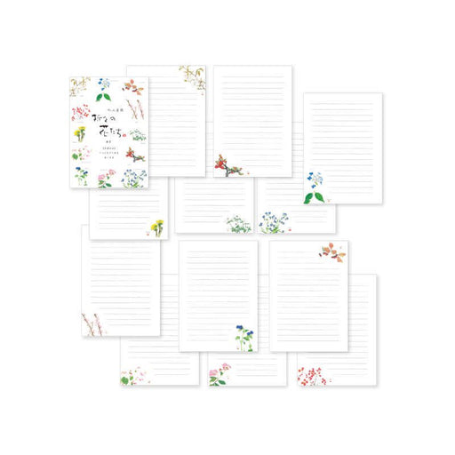 Hogensha lejlighedsvis blomsterpapir 12 måneder blomst vandret styret Mino Washi brevpapir 12 mønstre Samlet nr. 23-237 Hogensha 4961187232379 (5 sæt)