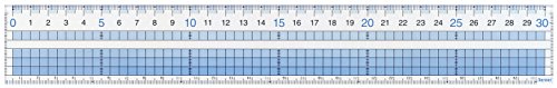 Pembaris grid yang mudah dibaca 30cm Reimei Fujii 4902562339726
