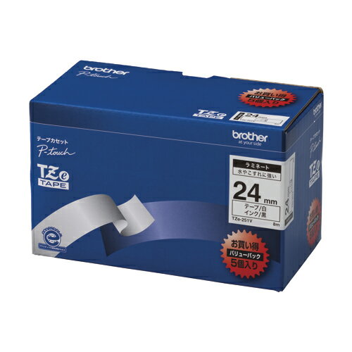 브라더 피터치 테이프 라미네이트 24mm TZE-251V 형제 산업 4977766701976