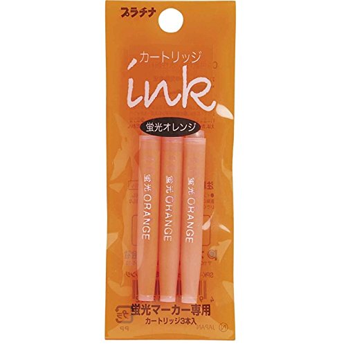 Platinum fluorescerende linjemarkørpatron til Preppy Orange Platinum Manten Pen 4977114942242