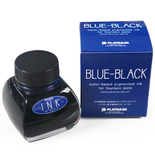 Platin Pen Fyldepen Flaske Blæk med blæk Reservoir Blæk Farve: Blå Sort INK-1200#3 INK-1200 Platinum Pen 4977114409639