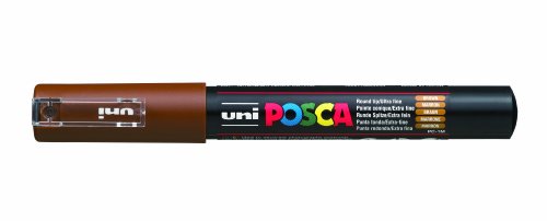 Crayon Mitsubishi extra fin marron Posca uni 4902778654040