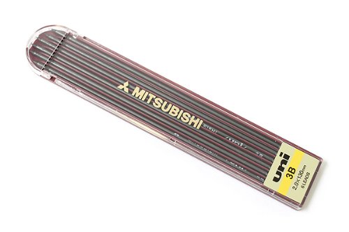 uni mechanical pencil craftsman refill 2.0 3B 6 pieces Mitsubishi pencil 4902778364765