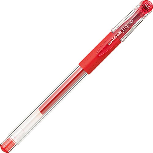 pen dakwat gel uni Signo lebih halus 0.5 pensil Mitsubishi merah 4902778032930