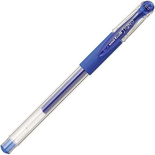 pen dakwat gel uni Signo lebih halus 0.5 pensil Mitsubishi biru 4902778032978