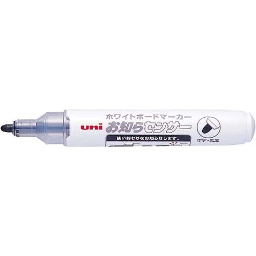 uni Whiteboard-Marker, Benachrichtigungssensor, mittlere Spitze, runder Kern, schwarz, Mitsubishi Pencil 4902778761397