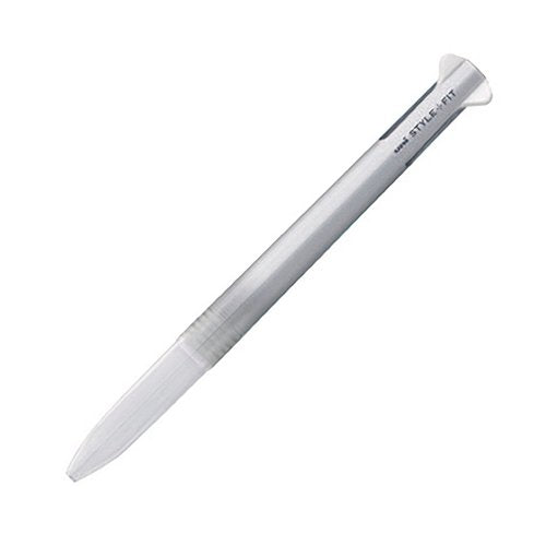 Gaya F 3-warna pemegang pensil Mitsubishi perak 4902778094280