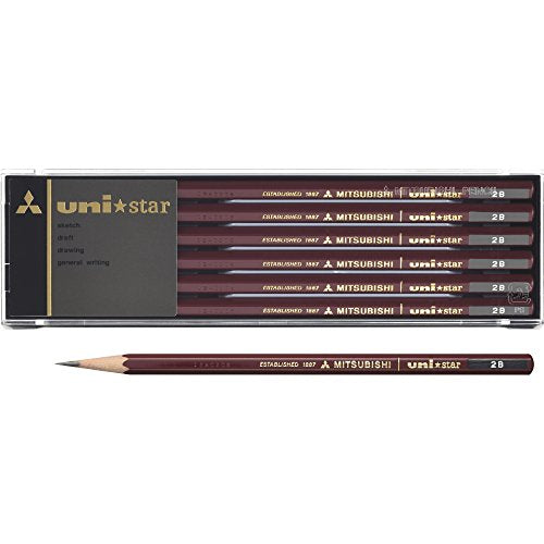 Crayon uni star 2B (12 pièces) Mitsubishi Pencil 4902778001745