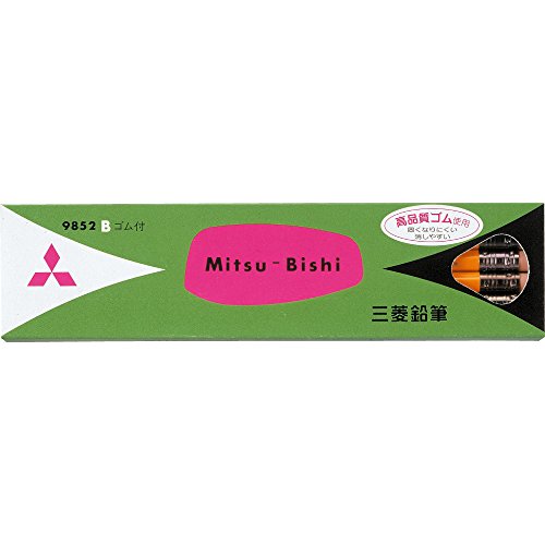 Mitsubishi Gummistift Sechseck B (12 Stück) Mitsubishi Bleistift 4902778973196