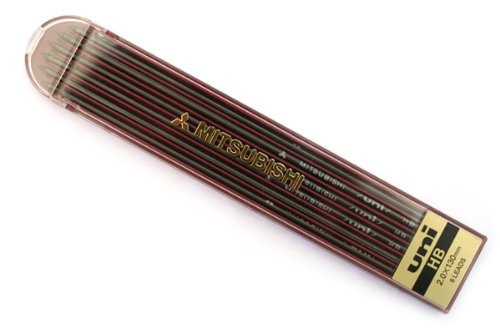uni mechanical pencil craftsman refill 2.0 HB 6 pieces Mitsubishi pencil 4902778364734