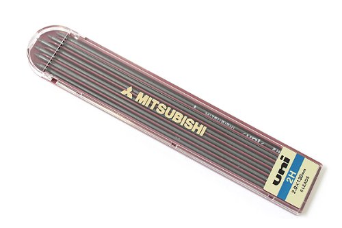 uni mechanical pencil craftsman refill 2.0 2H 6 pieces Mitsubishi pencil 4902778364703