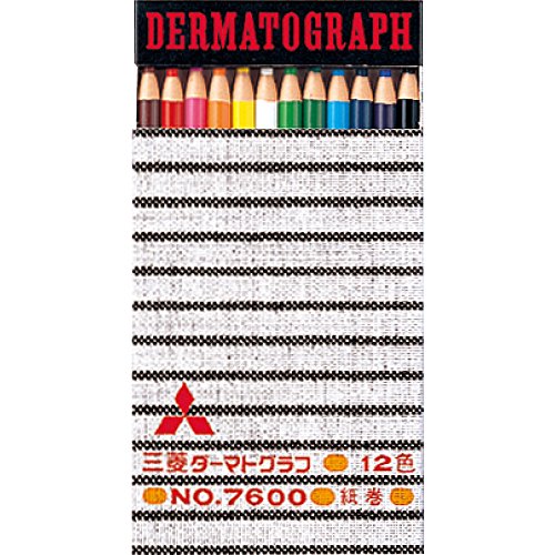 Mitsubishi blyant oliebaseret dermatograf 7600 12 farver Mitsubishi blyant 4902778973240