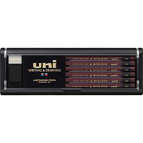 Uni Bleistift 2H 12 Stück Mitsubishi Bleistift 4902778000557
