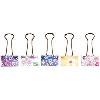 Doppelclip, kleines Blumenmuster, 15 Stück, Sonic 4970116027108