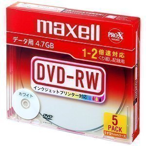 Maxell Data DVD-RW 4,7 GB Weiß 5 Discs (5 Discs) Maxell 4902580509293