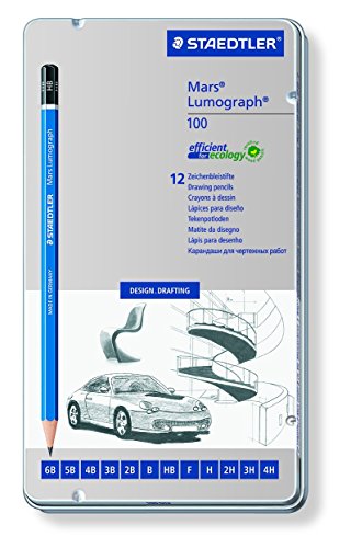 Staedtler Lumograph Crayon à dessin de haute qualité, jeu de 12 duretés 4007817104729