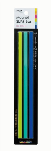 Magex Magnet Slim Bar 220mm 3 couleurs (bleu clair, bleu, jaune-vert) (3 pièces) Magex 4535627108892