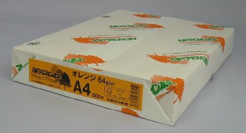 Carta Kishu New Fine Color A4 Arancione Hokuetsu Corporation 4535449318219
