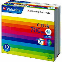 Verbatim CD-R 700 MB für PC-Daten, 48-fache Geschwindigkeit, kompatibel 10 Discs SR80SP10V1 Verbatim Japan 4991348061371