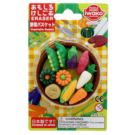 Blister pack funny eraser vegetable basket Iwako 4991685160072