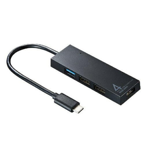 Sanwa Supply USB Typ C Combo Hub 4 Port USB-3TCH7BK Sanwa Supply 4969887780084