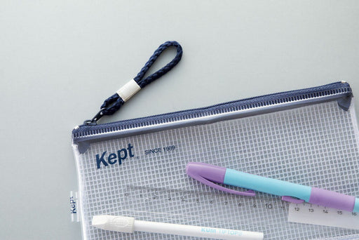 Kept clear pencil case navy KPF603K Reimei Fujii 4902562485065