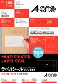 エーワン ラベルシール プリンタ兼用 21面 100枚 31536