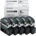 King Jim Tape-Kassette Tepra PRO 6mm 5 Stück SS6K-5P Weiß