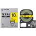 King Jim Tape-Kassette Tepla PRO Stark klebend 18 mm SC18YW Gelb