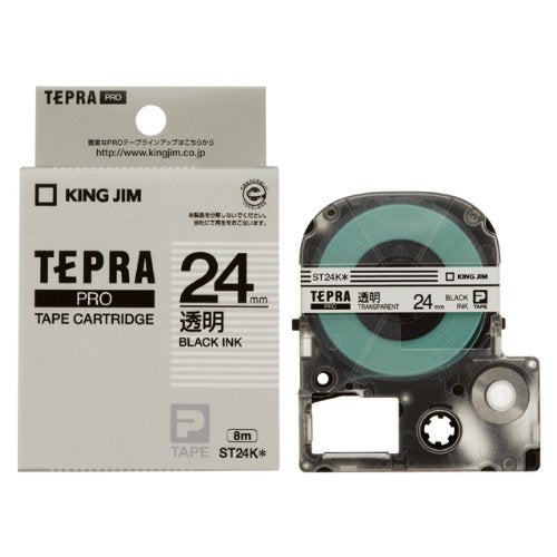 King Jim Tape Cartridge Tepra PRO 24mm ST24K Transparent