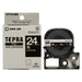 King Jim Tepra PRO Tape SD24K (lettres noires/blanches vives, largeur 24 mm)
