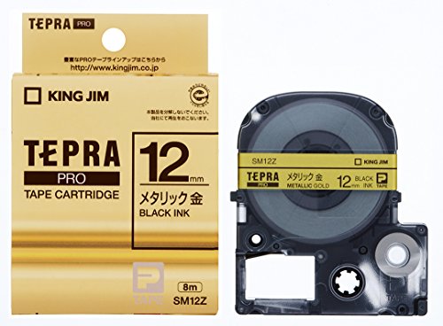 King Jim Tape Cartridge Tepra PRO 12mm SM12Z Metallic Gold