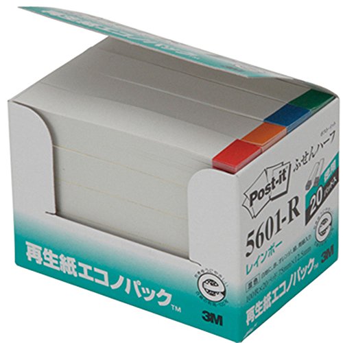 Notas adhesivas Post-it 75x12,5mm 100 hojas x 20 piezas Rainbow 5601-R