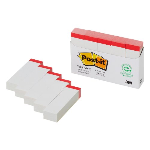Post-it rumbo 50x15mm 100 hojas x 5 piezas con linea roja 700RP-WN