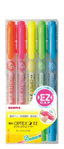 Zebra Highlighter Optex 2 EZ 5 farver WKT11-5C