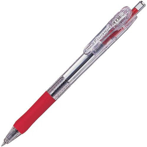 Zebra Tapli-Clip-Kugelschreiber mit Klopftyp, 0,5 mm, rot