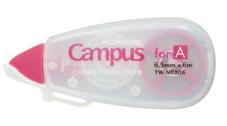 KOKUYO Correctietape passend bij de kleur en breedte van het campusnotitieboekje, roze voor A-lijn, breedte 6,5 mm, lengte 6 m TW-NT306