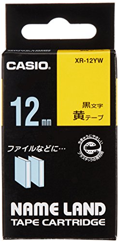 Casio Label Writer Nameland Tape 12mm XR-12YW Yellow