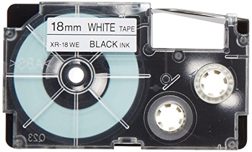 카시오 라벨 라이터 네임랜드 테이프 18mm XR-18WE-5P-E 화이트 5개