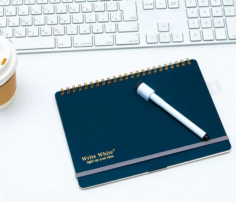 Supervisado por aya Cuaderno de pizarra tamaño A5 Navy Write White Plus BD12014 Gakken Staifle (5 juegos)