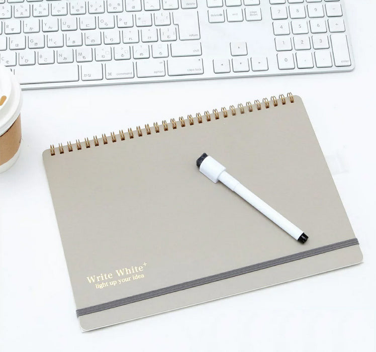 Supervised by aya Whiteboard Notebook B5 Size Beige Write White Plus D13024 Gakken Staifle (5 sets)